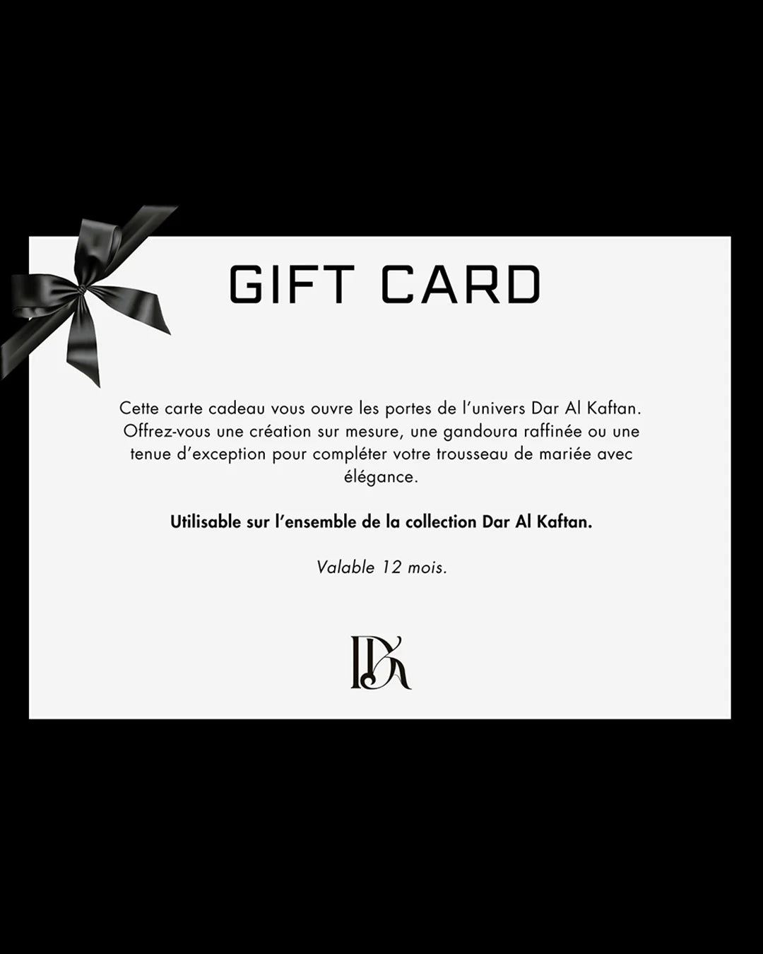 Offrez un cadeau d’exception avec les cartes cadeaux Dar Al Kaftan